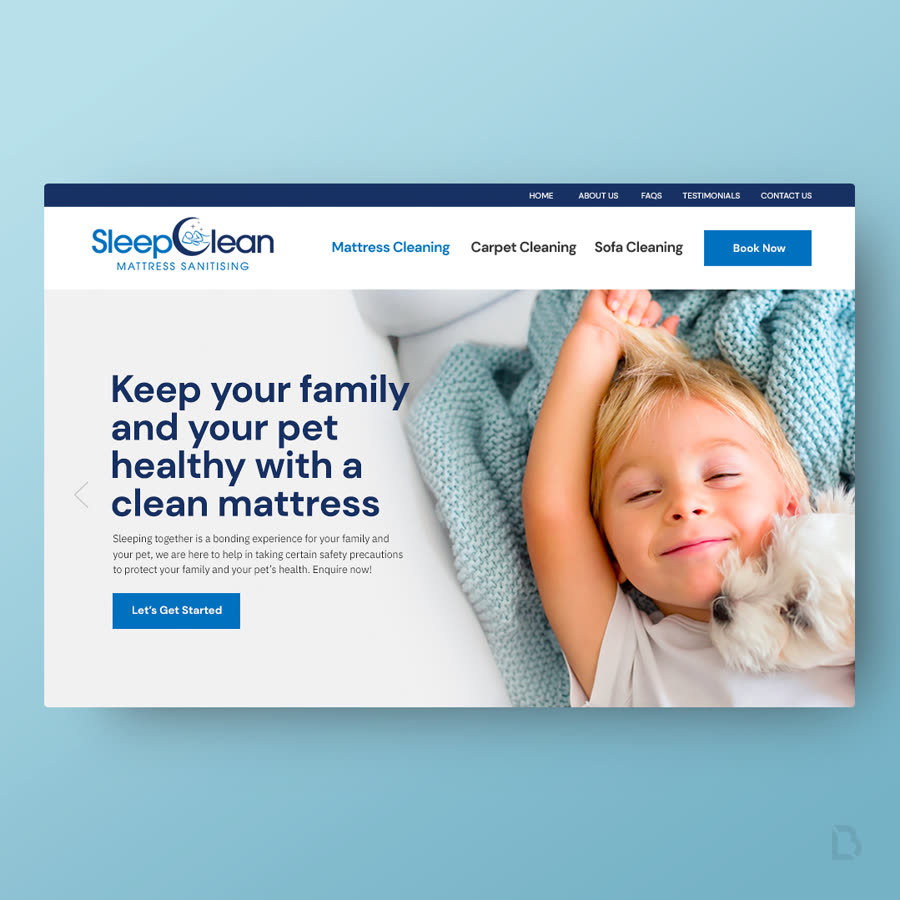 SleepClean website by Balar Media Group