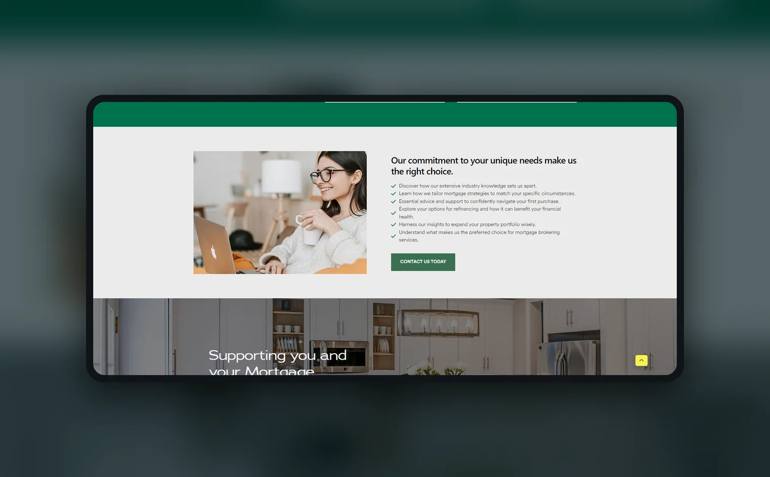 Across Country Mortgage Brokering website by Balar Media Group, more of the design