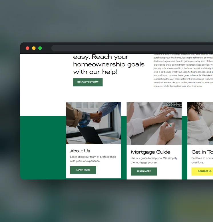 Across Country Mortgage Brokering website by Balar Media Group