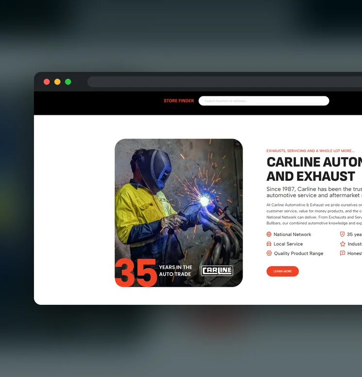 Carline website by Balar Media Group