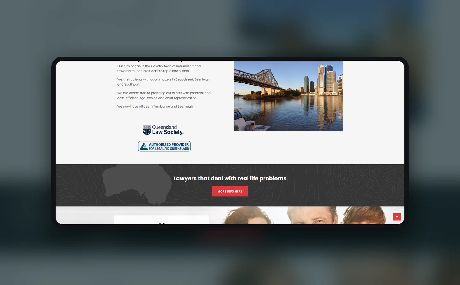 Country To Coast Lawyers website by Balar Media Group, more of the design