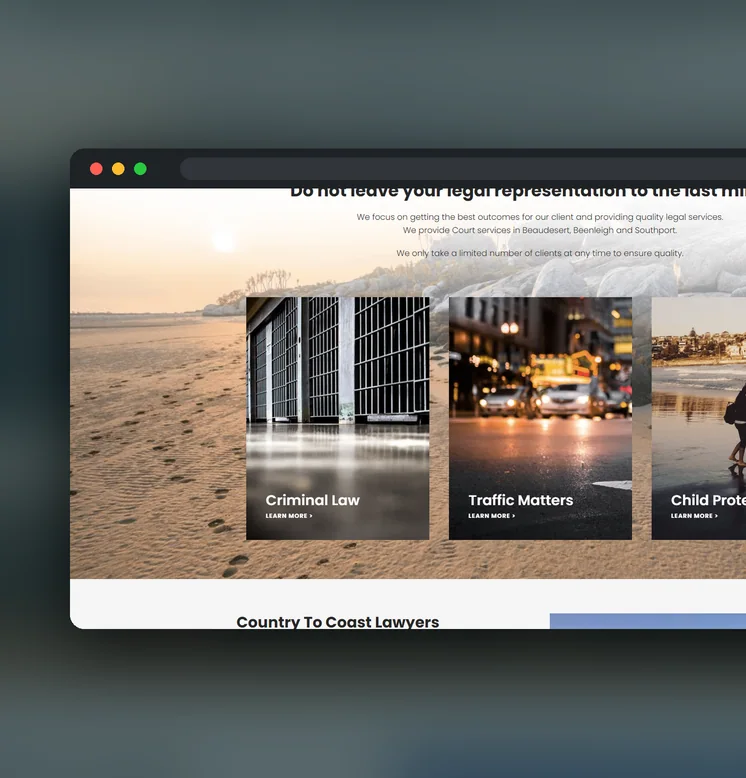 Country To Coast Lawyers website by Balar Media Group