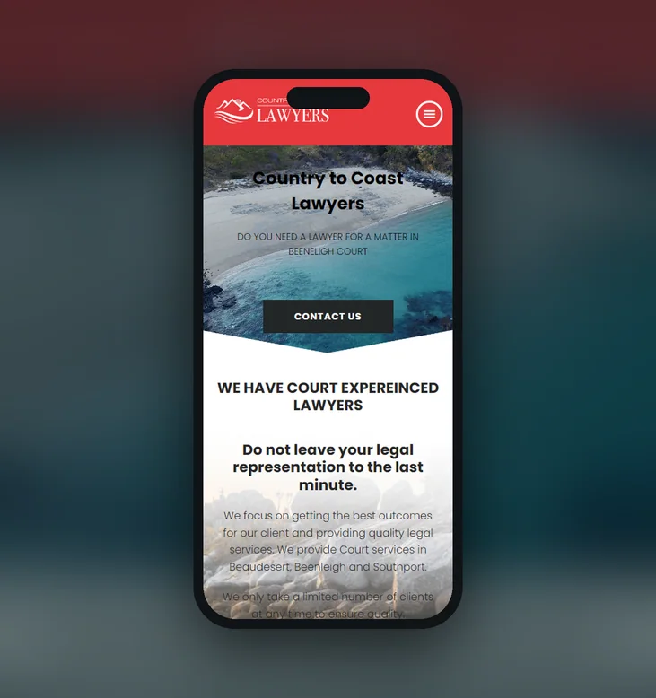 Country To Coast Lawyers mobile website by Balar Media Group
