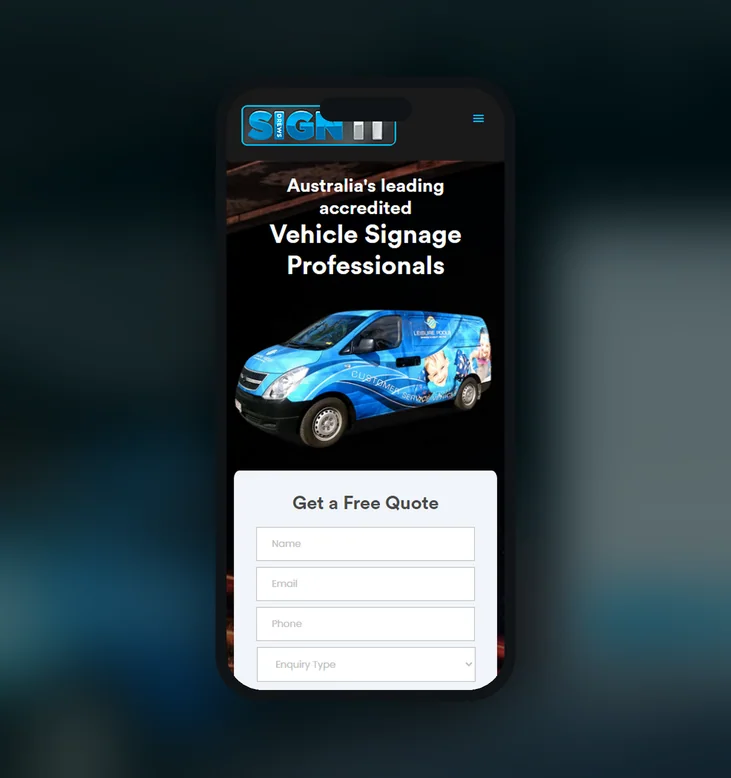 Drew Sign It mobile website by Balar Media Group