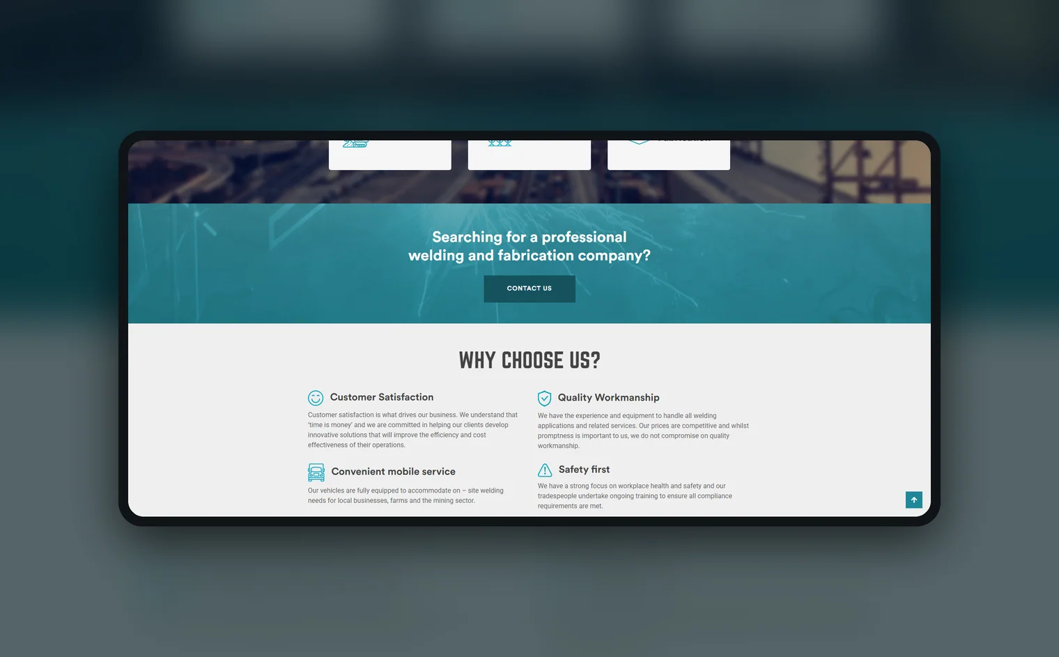 Dunn Metal Works website by Balar Media Group, more of the design