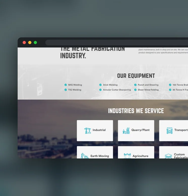 Dunn Metal Works website by Balar Media Group