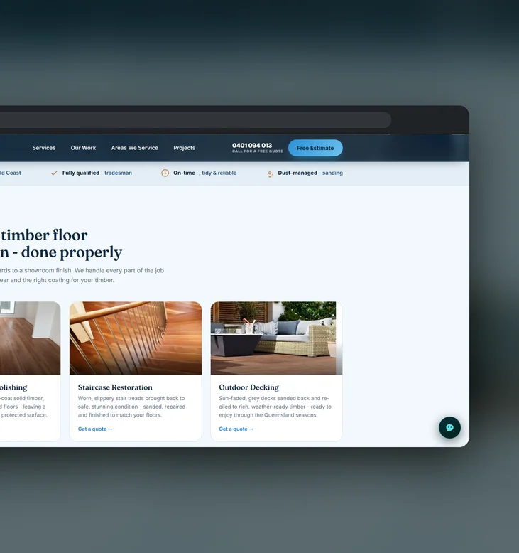 Fine Finished Floors website by Balar Media Group