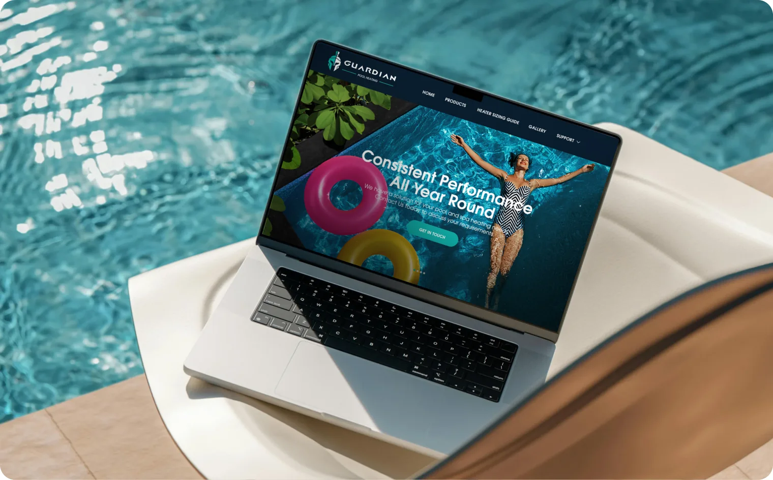 Guardian Pool Heating website design by Balar Media Group