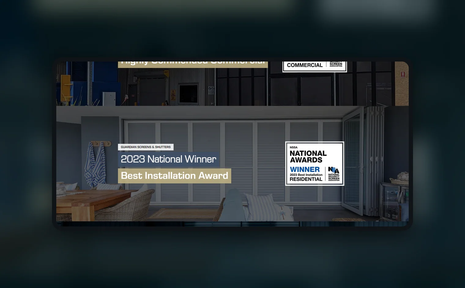 Guardian Screens & Shutters website by Balar Media Group, more of the design