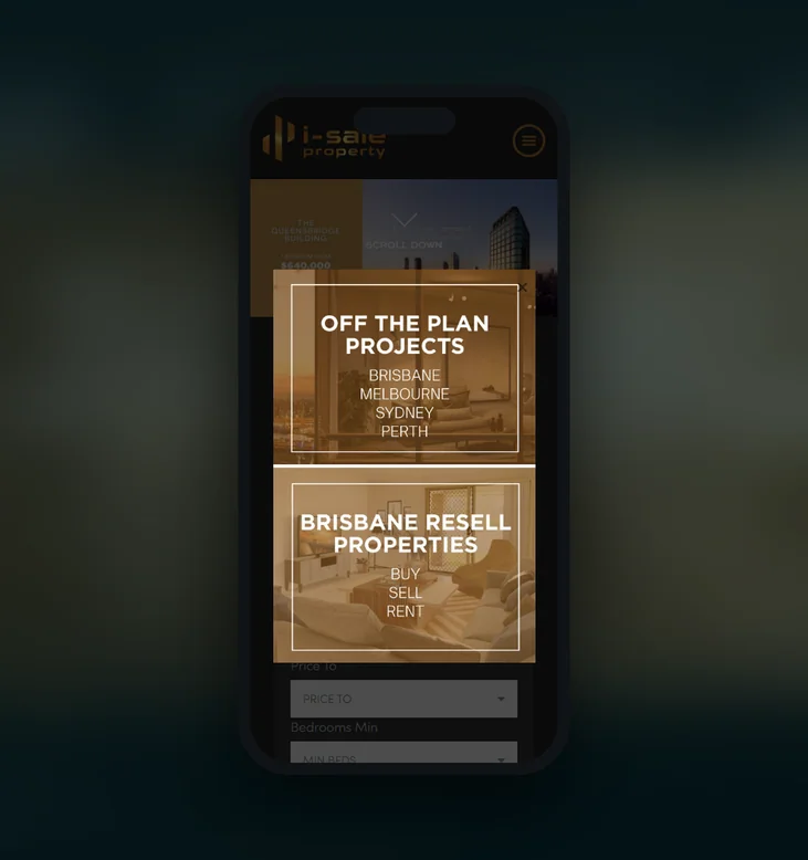 iSale Property mobile website by Balar Media Group