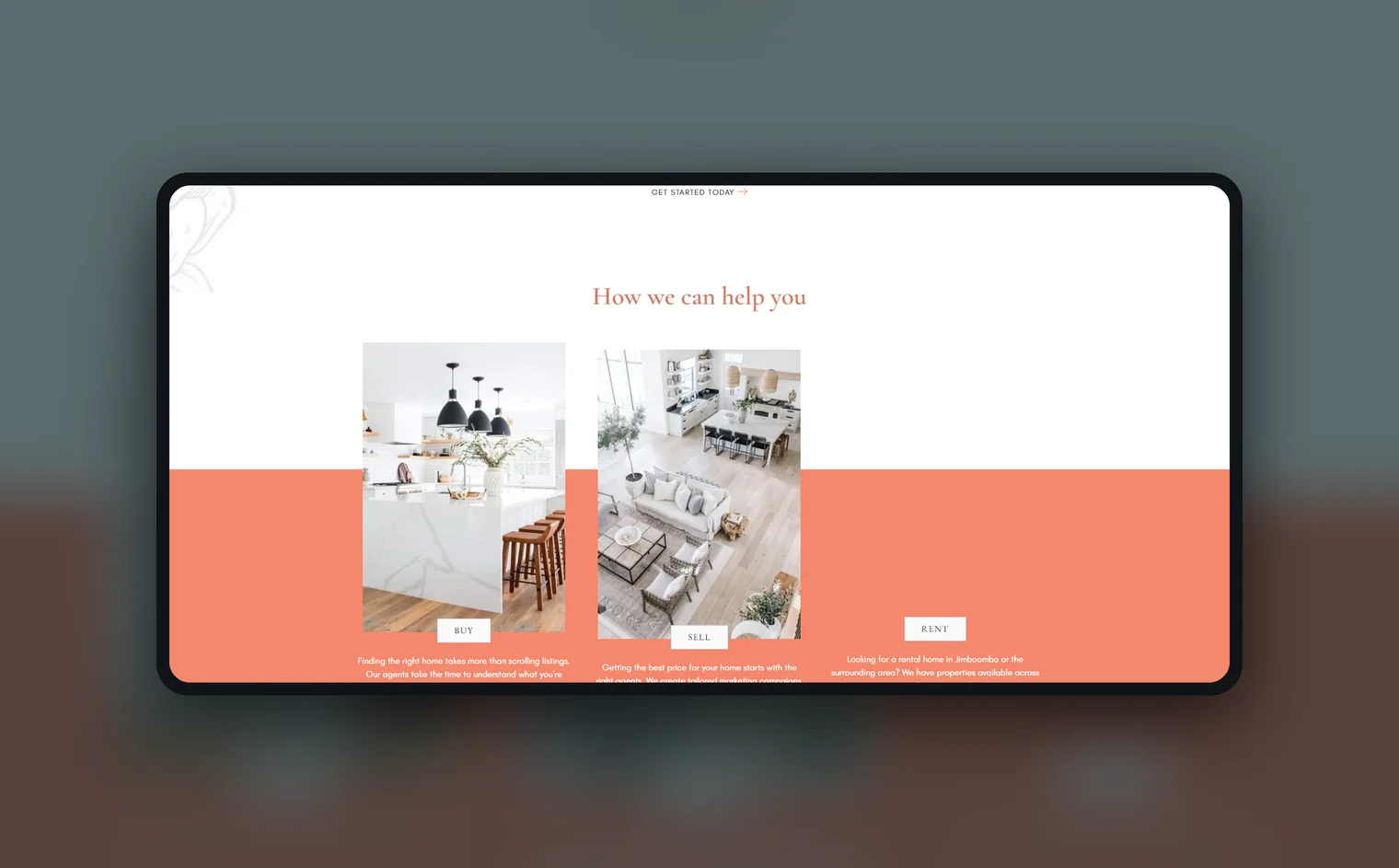 Meagan Read Property website by Balar Media Group, more of the design