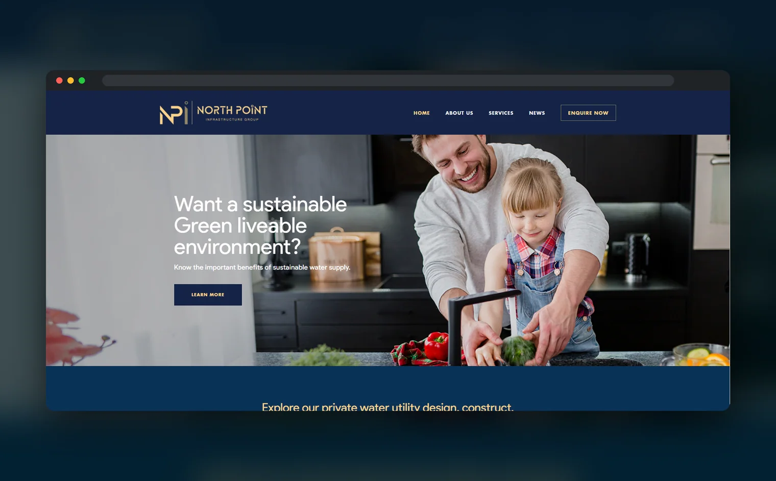 North Point Infrastructure Group website design by Balar Media Group