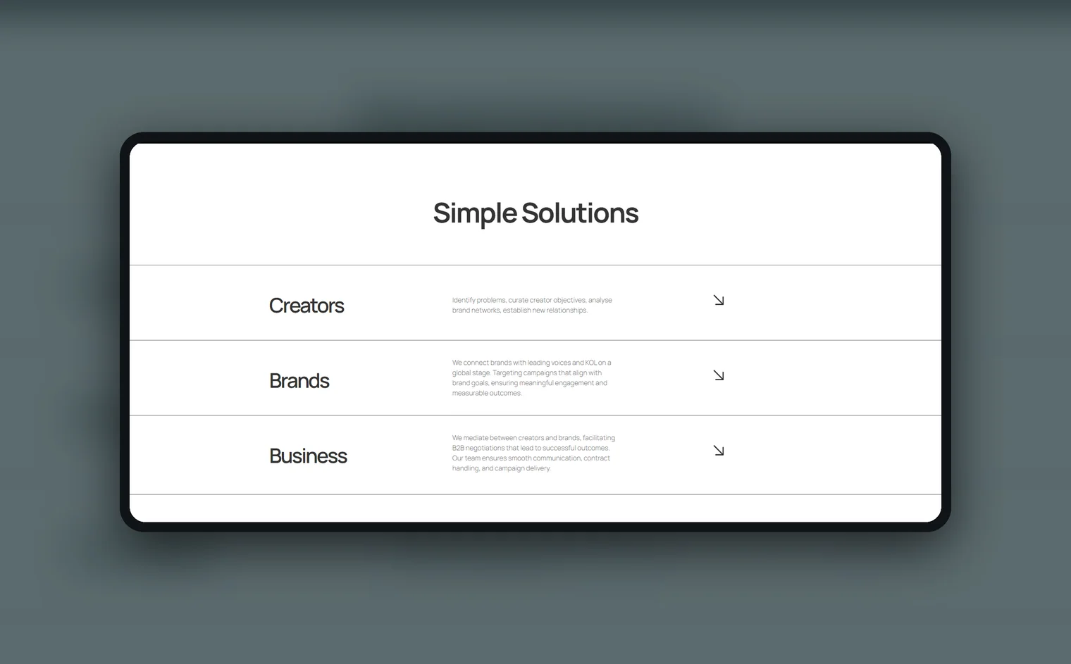 nSentive website by Balar Media Group, more of the design