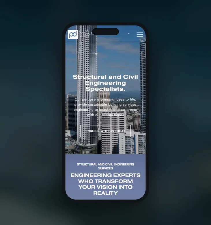 Projects & Designs Engineers mobile website by Balar Media Group