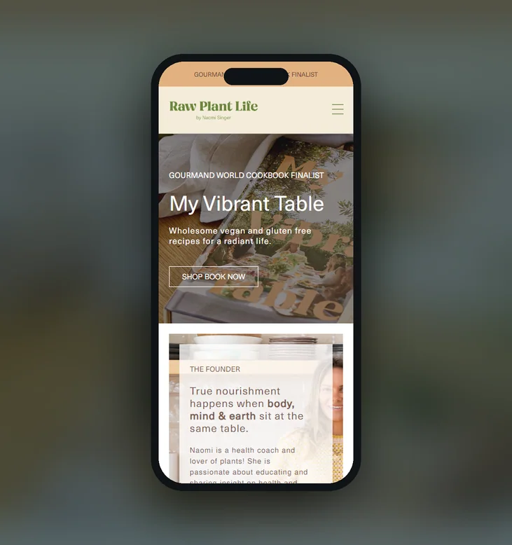 Raw Plant Life mobile website by Balar Media Group
