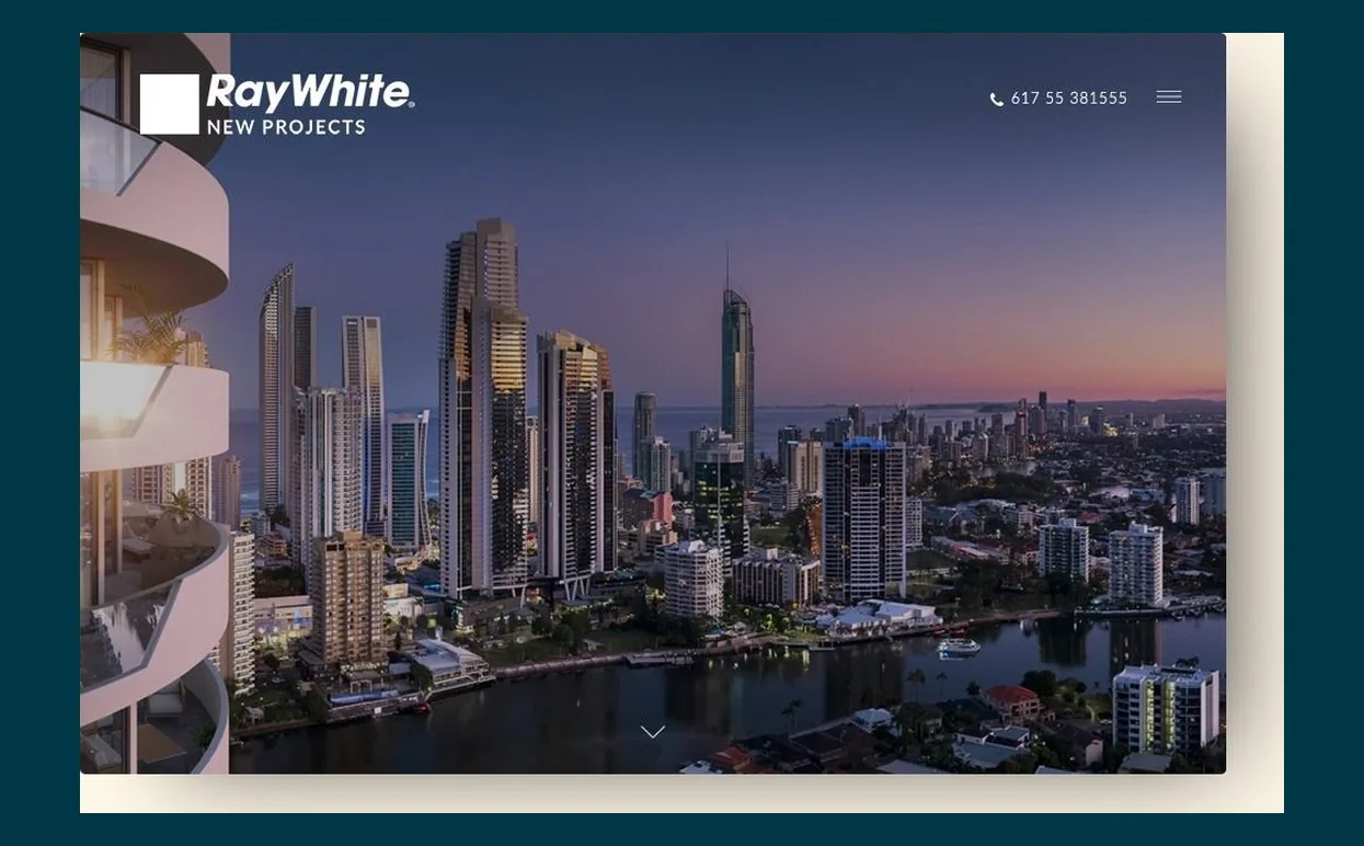 Ray White New Projects website design by Balar Media Group