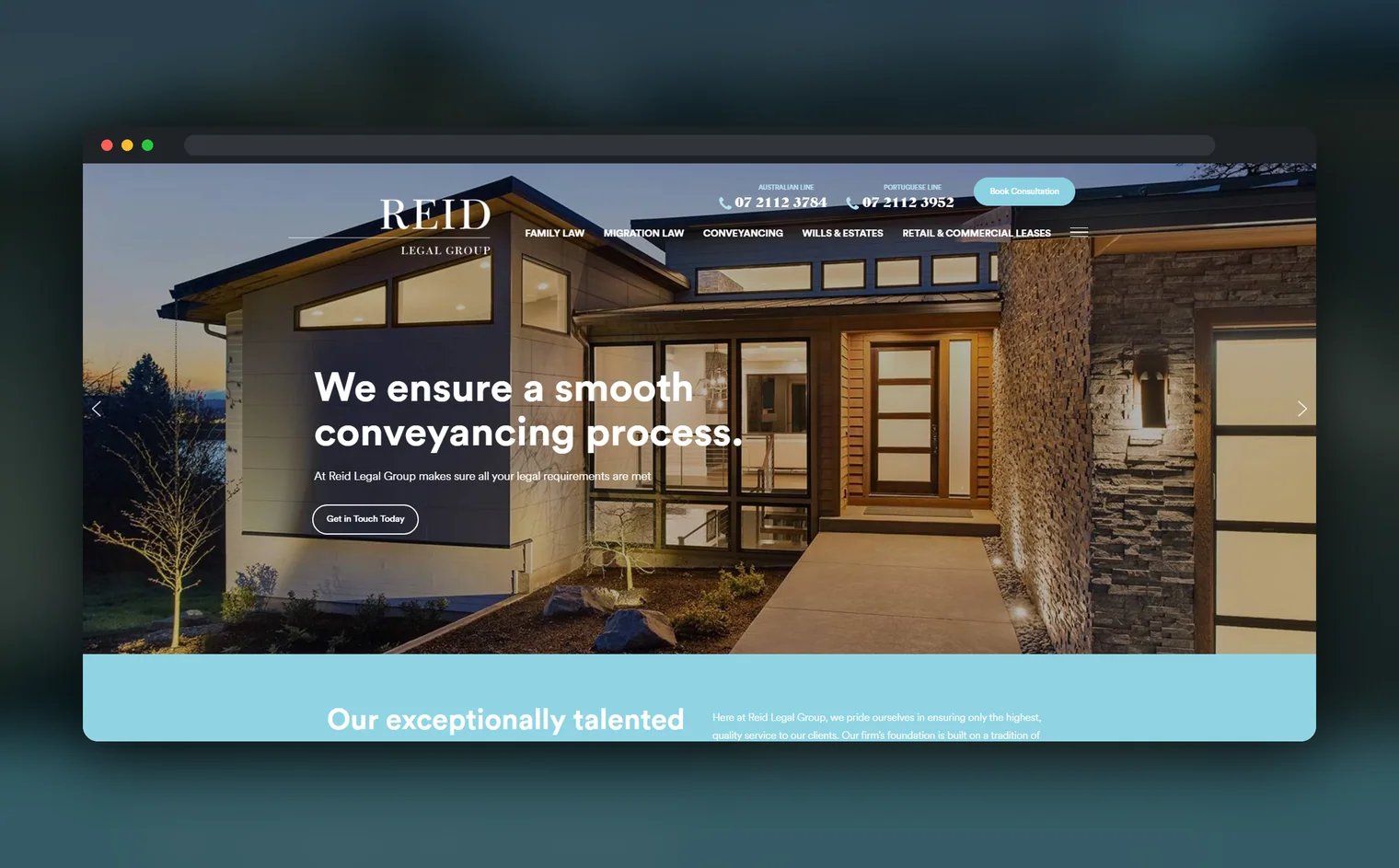 Reid Legal Group website design by Balar Media Group