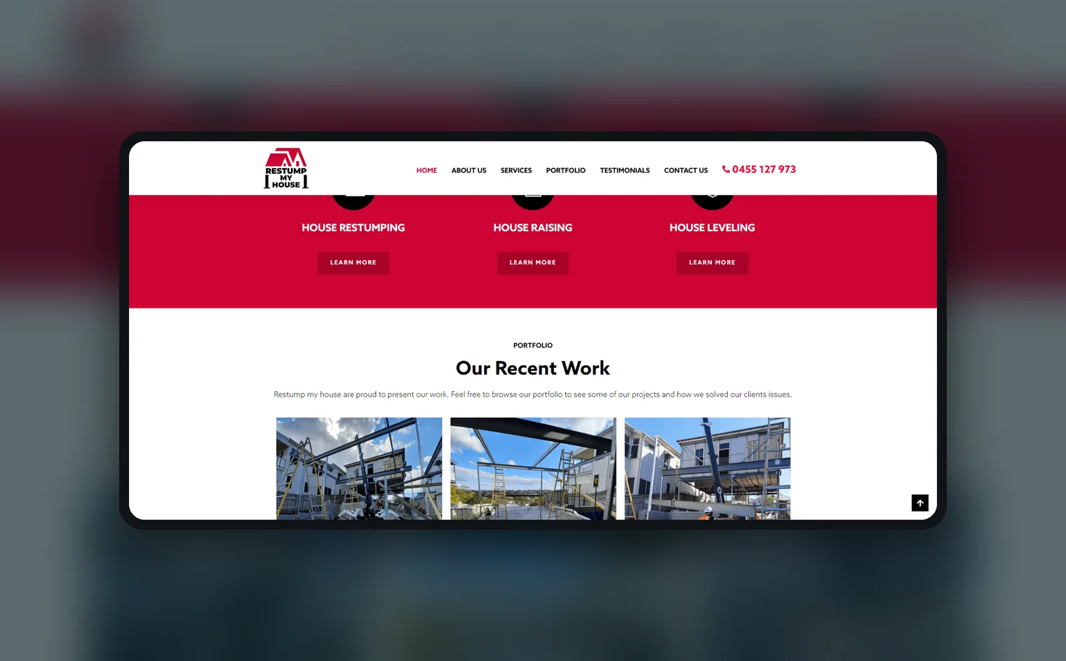Restump My House website by Balar Media Group, more of the design