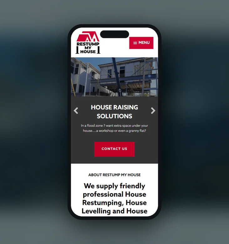 Restump My House mobile website by Balar Media Group