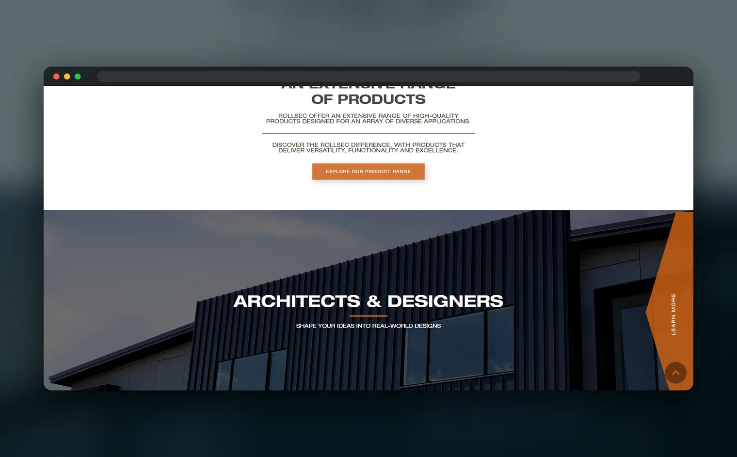 Rollsec website design by Balar Media Group