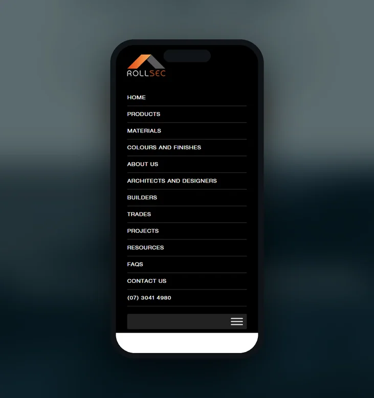 Rollsec mobile website by Balar Media Group