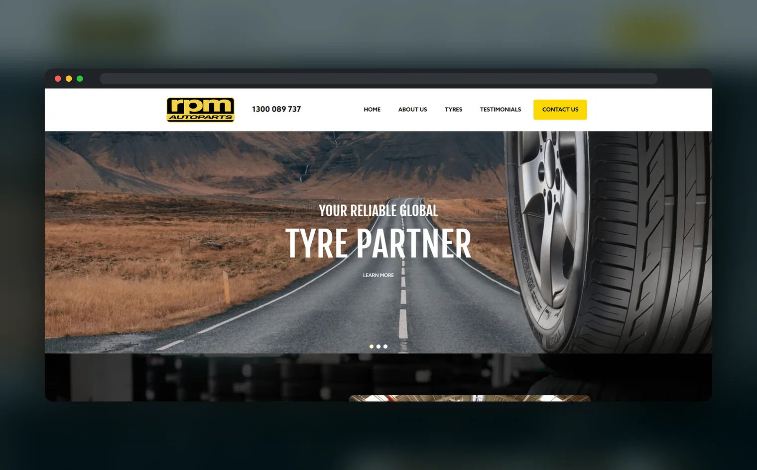 RPM Autoparts website design by Balar Media Group