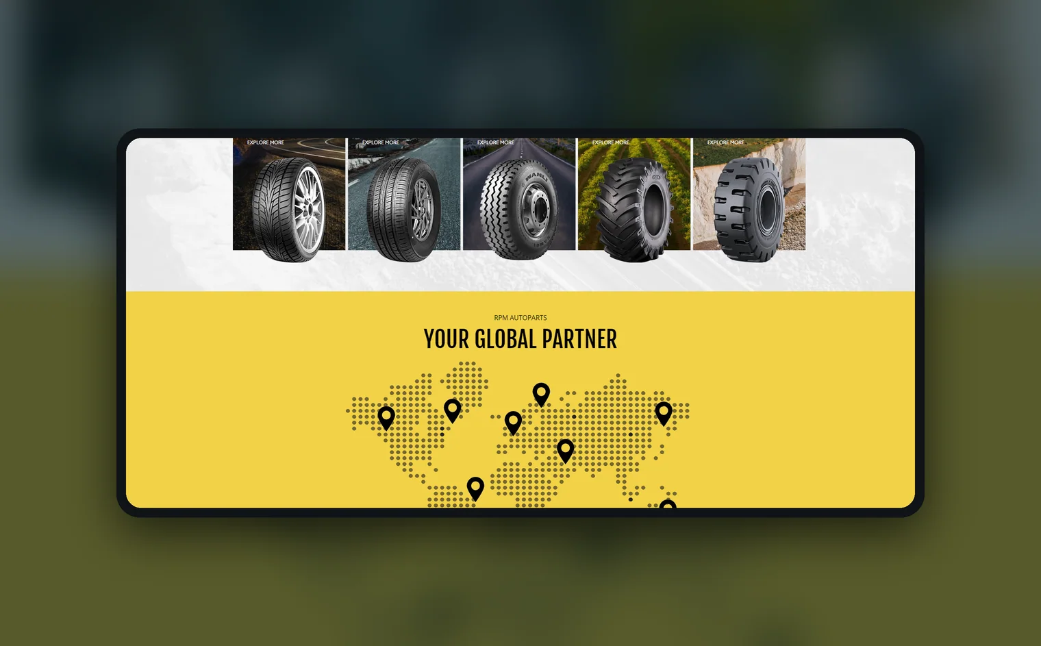 RPM Autoparts website by Balar Media Group, more of the design
