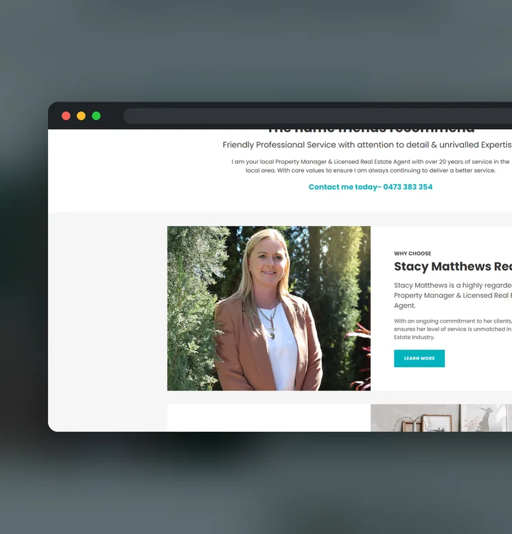 Stacy Matthews Realty website by Balar Media Group