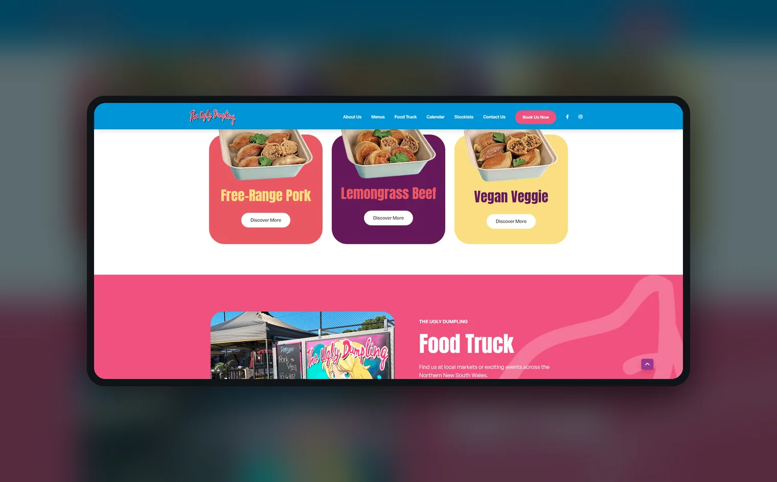 The Ugly Dumpling website by Balar Media Group, more of the design