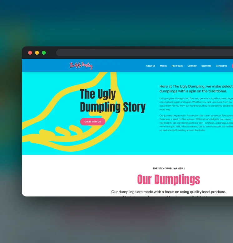 The Ugly Dumpling website by Balar Media Group