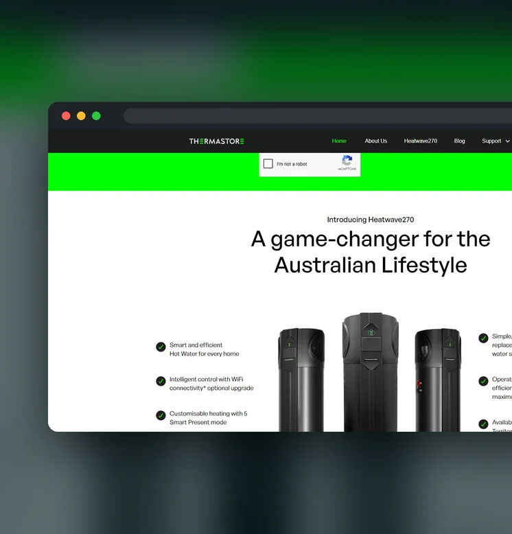 Thermastore website by Balar Media Group