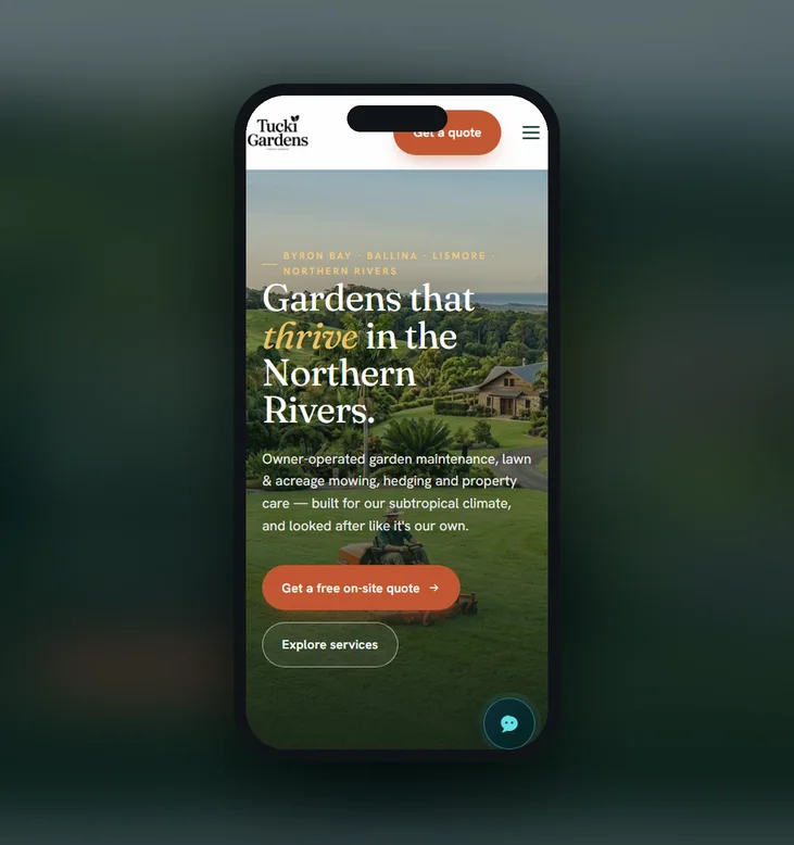 Tucki Gardens mobile website by Balar Media Group