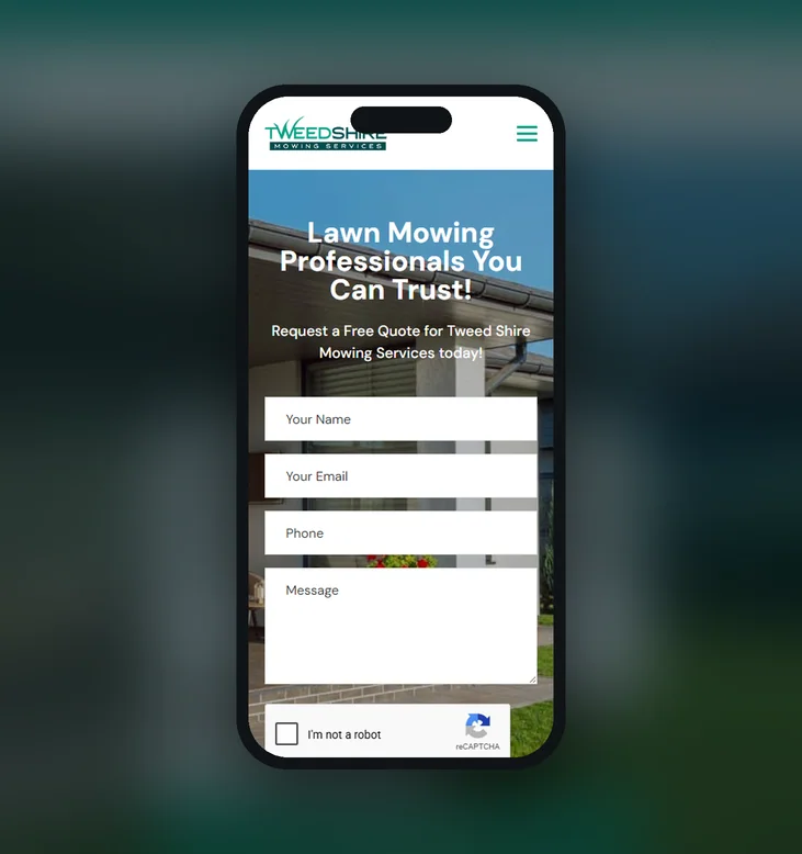 Tweed Shire Mowing mobile website by Balar Media Group