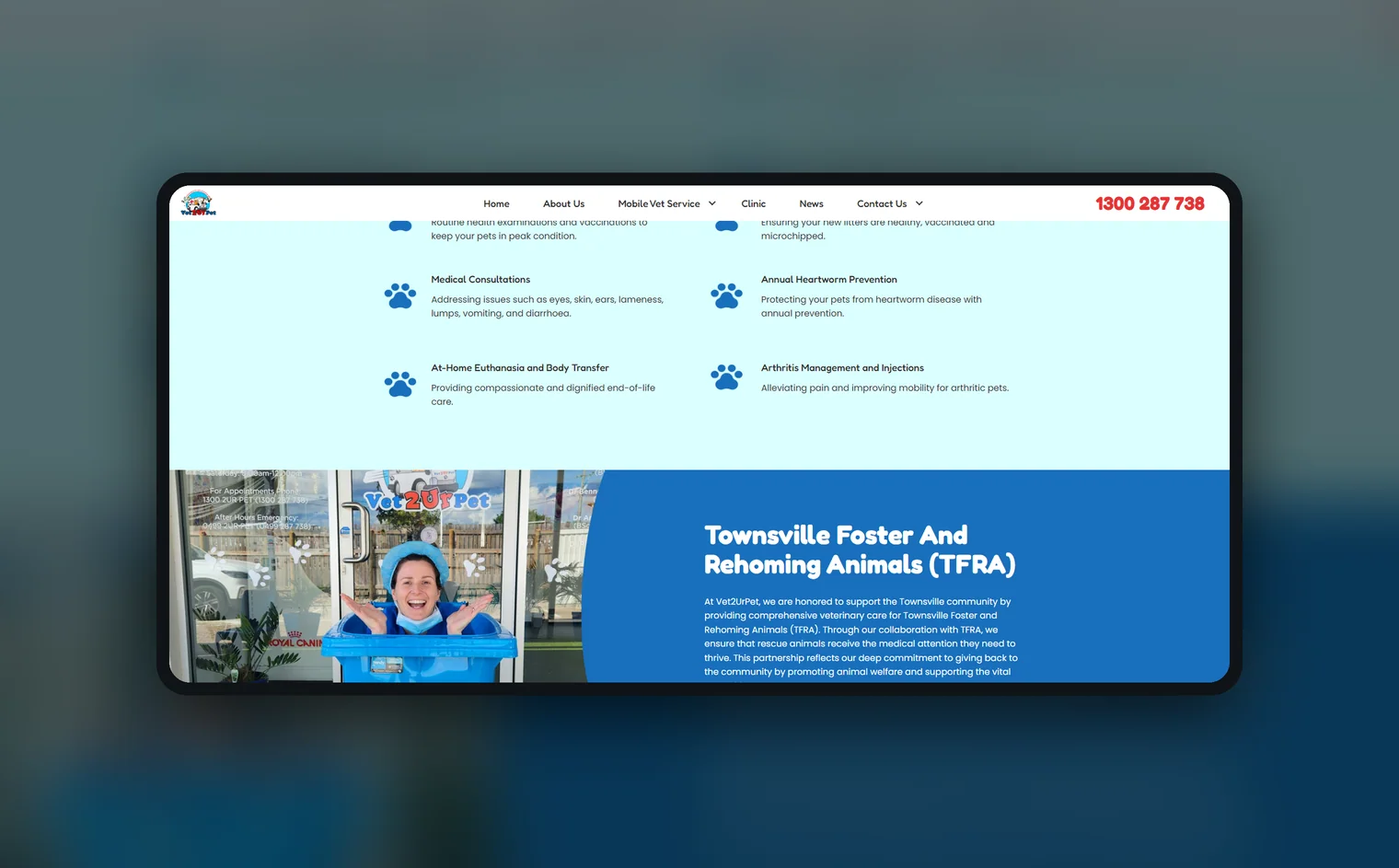 Vet2UrPet website by Balar Media Group, more of the design