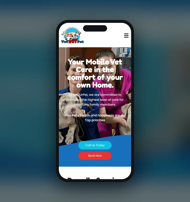 Vet2UrPet mobile website by Balar Media Group