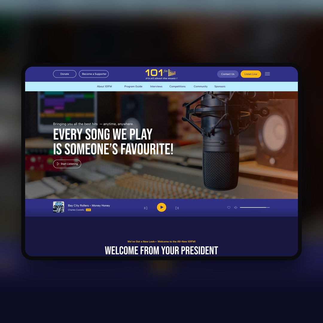 101FM website by Balar Media Group