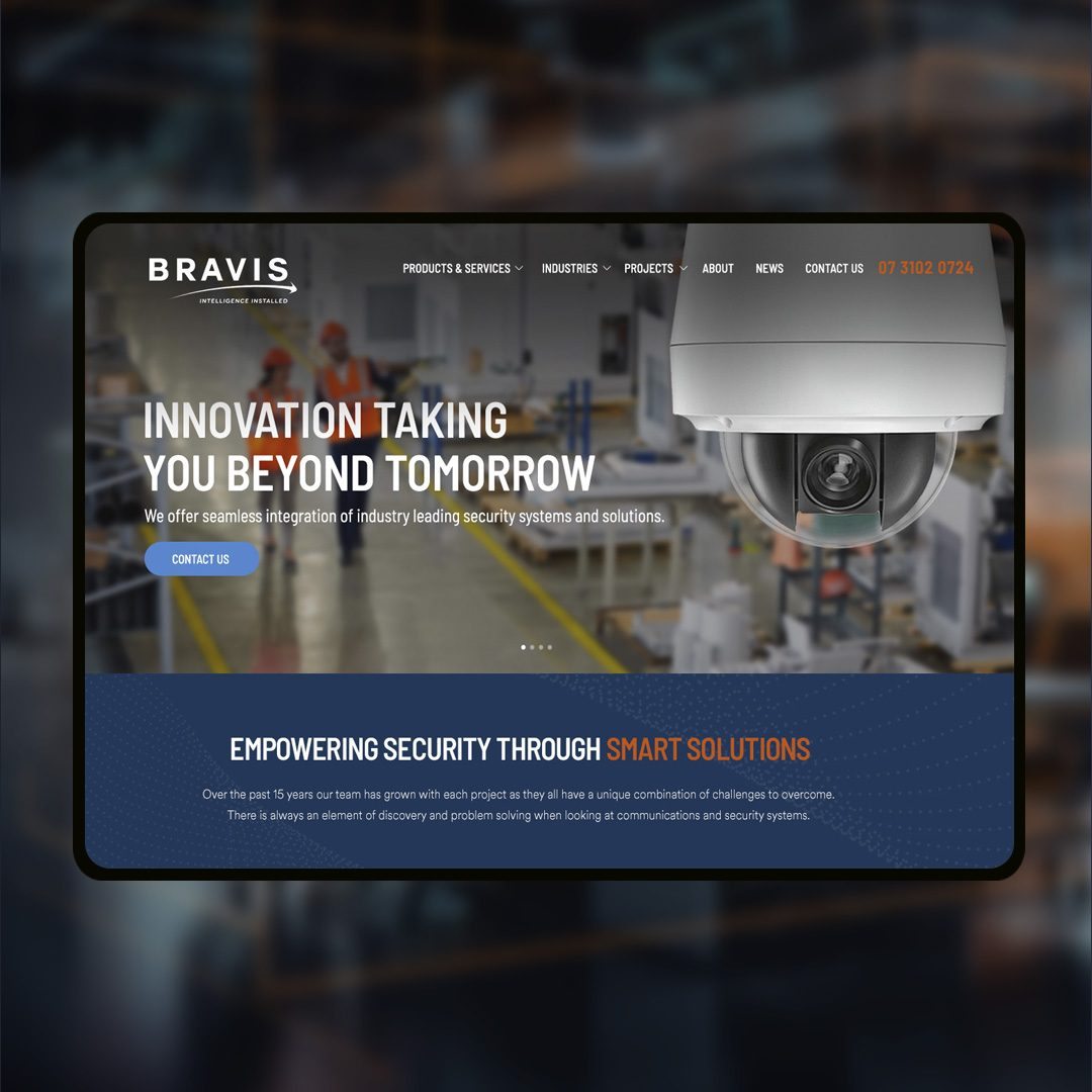 Bravis Security website by Balar Media Group