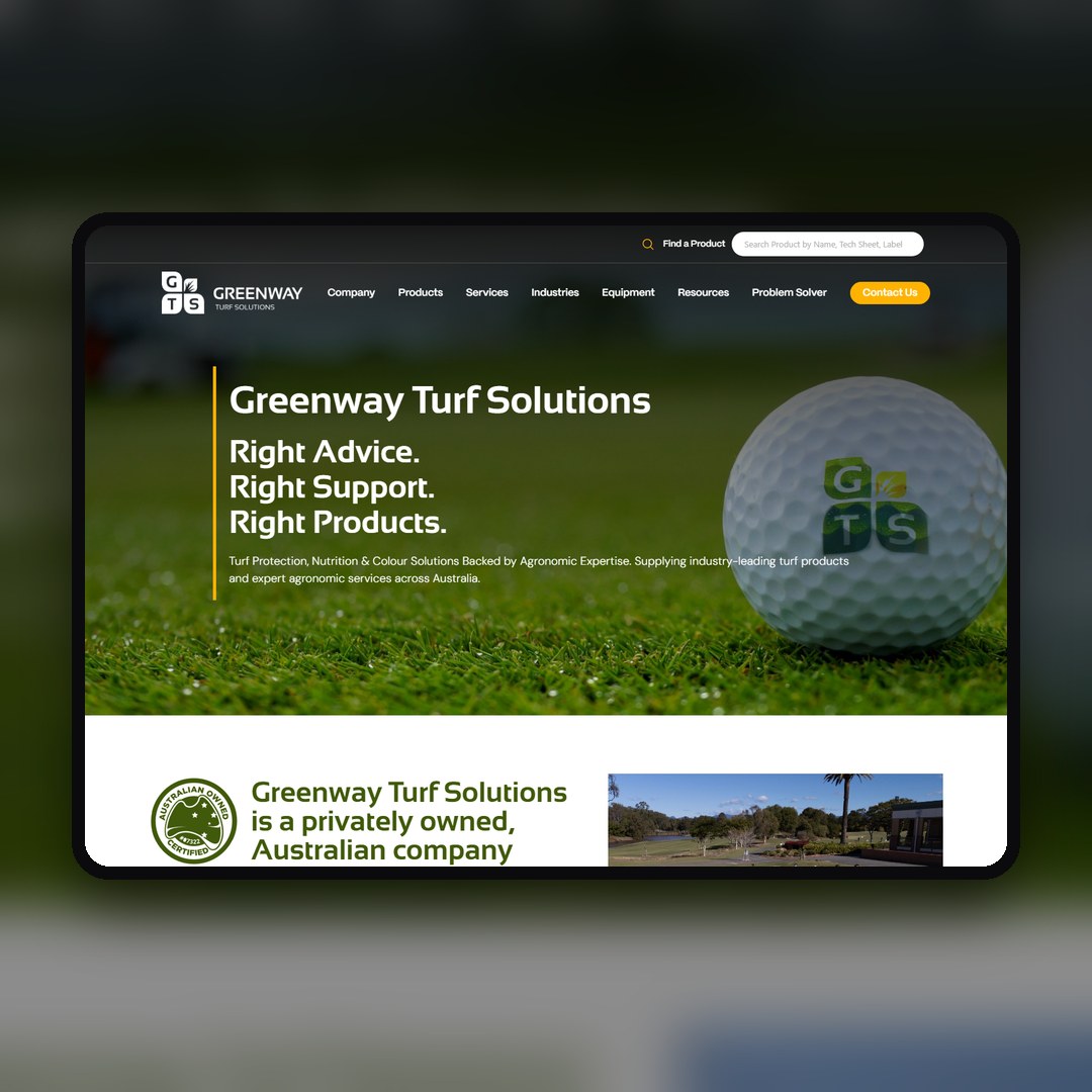 Greenway Turf Solutions website by Balar Media Group