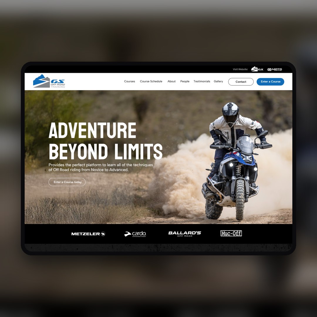 GS Off Road Training website by Balar Media Group