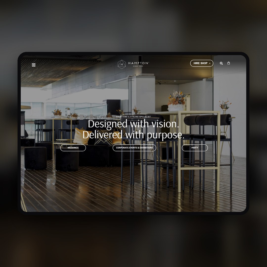 Hampton Events website by Balar Media Group