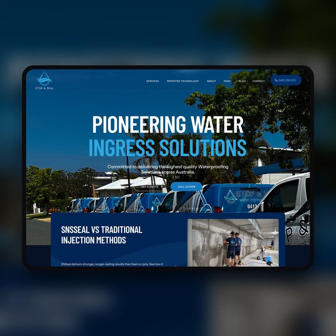 Stop and Seal website by Balar Media Group