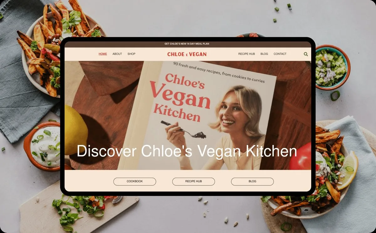 Chloe E Vegan website by Balar Media Group