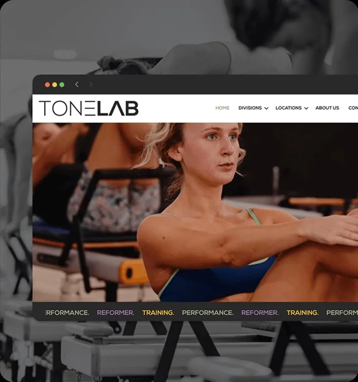 ToneLAB class and location pages designed by Balar Media Group